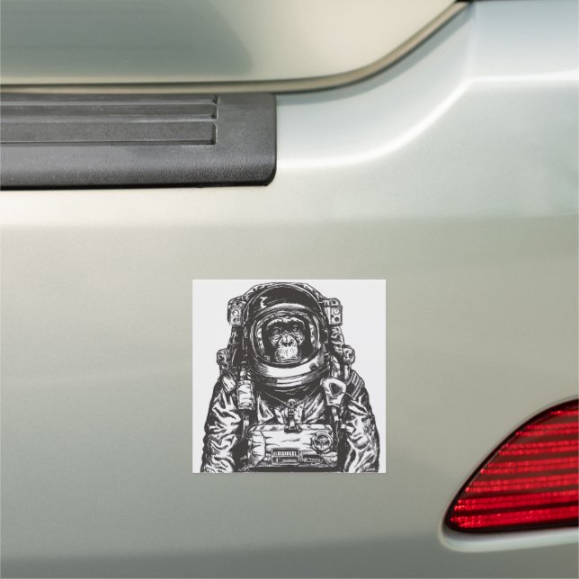 Monkey Astronaut Car Magnet (In Situ)