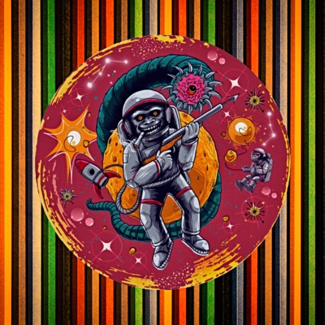 Monkey Astronaut Patch: Whimsy in Orbit Patch (Creator Uploaded)