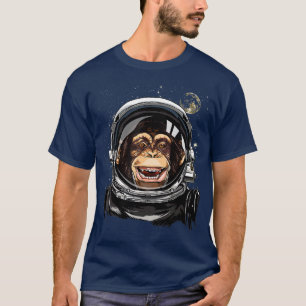 Monkey Astronaut Space Exploration Astronomy Lover T-Shirt
