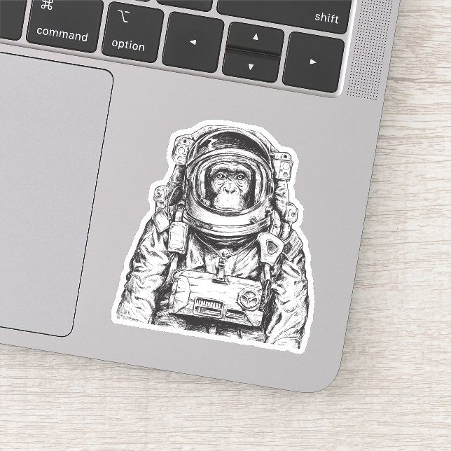 Monkey Astronaut Sticker (Detail)