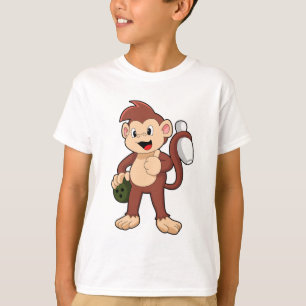 Monkey at Bowling with Bowling ball T-Shirt