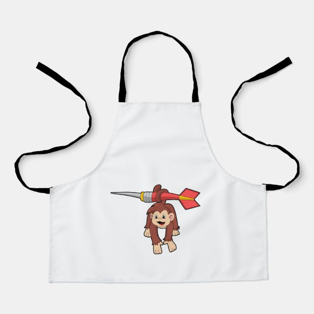 Monkey at Darts with Dart Apron (Front)