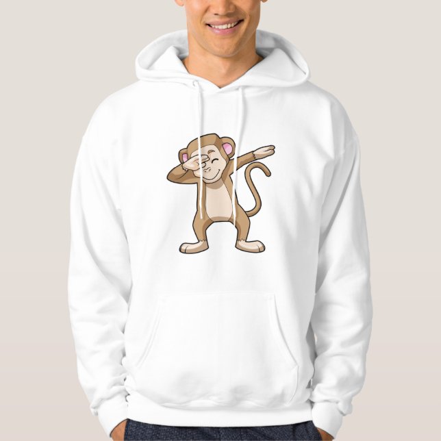 Monkey at Hip Hop Dance Dab Hoodie (Front)