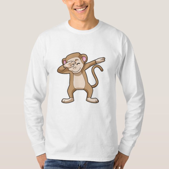 Monkey at Hip Hop Dance Dab T-Shirt (Front)