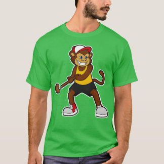 Monkey at Hockey with Hockey stick T-Shirt