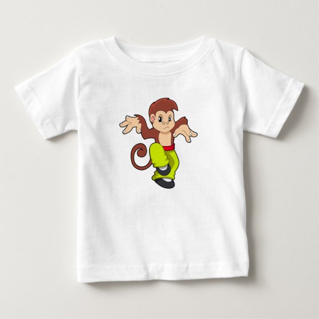 Monkey at Martial arts Kungfu Baby T-Shirt (Front)