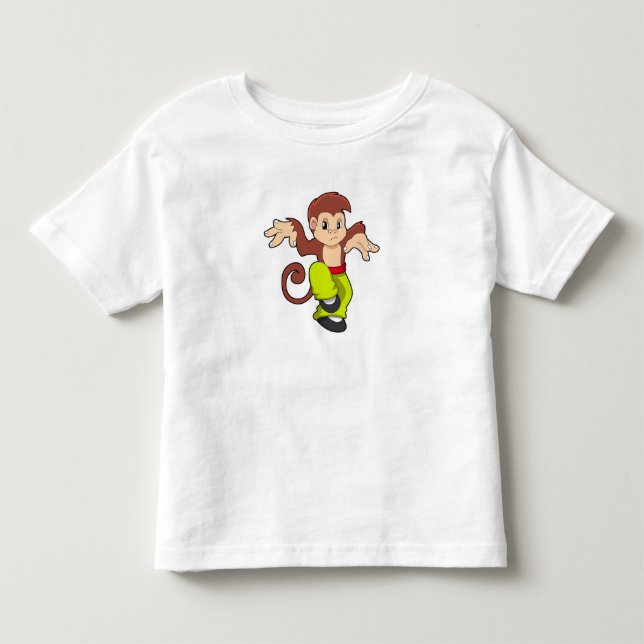 Monkey at Martial arts Kungfu Toddler T-shirt (Front)