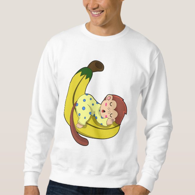 Monkey at Sleeping in Pajamas Sweatshirt (Front)