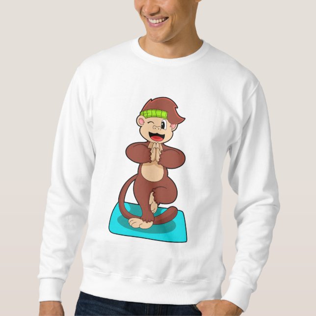 Monkey at Yoga in Standing Sweatshirt (Front)