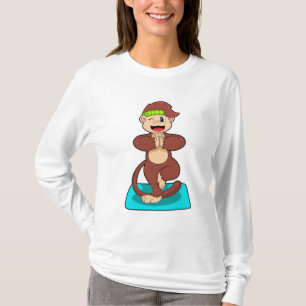 Monkey at Yoga in Standing T-Shirt