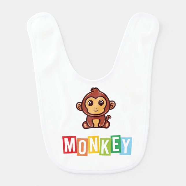 Monkey Baby Bib (Front)