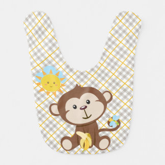 Monkey Baby Bib