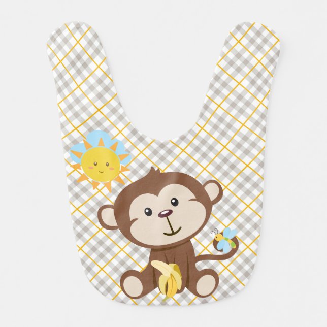Monkey Baby Bib (Front)