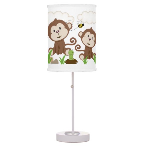 Monkey Baby Boy Nursery Kids Safari Jungle Animal Table Lamp