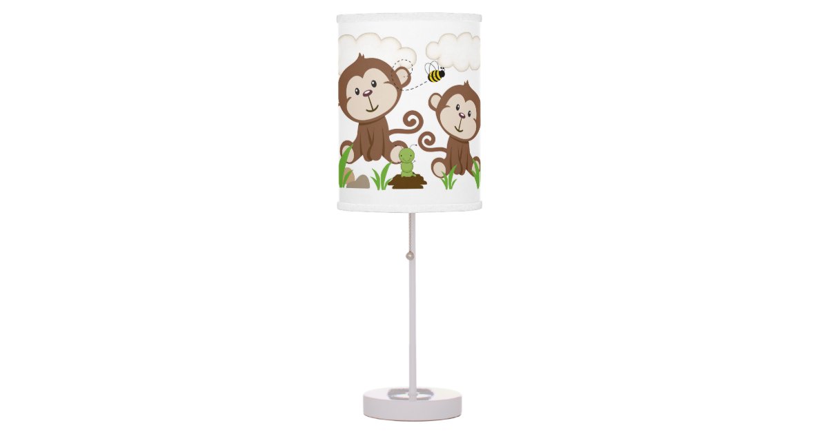 Monkey Baby Boy Nursery Kids Safari Jungle Animal Table Lamp Zazzle Com Monkey Baby Boy Nursery Kids Safari, Jungle Lamp Nursery