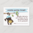 Monkey Baby Shower Diaper Raffle Ticket Insert