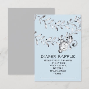Monkey Baby Shower Diaper Raffle Ticket Invitation