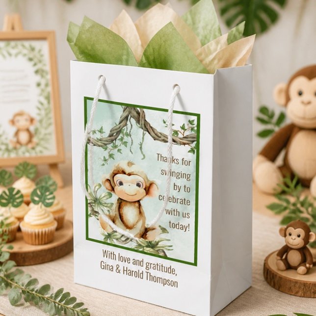 Monkey Baby Shower Favor Bag (Creator Uploaded)