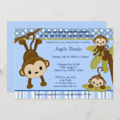MONKEY Baby Shower Invitation 3 Little Monkeys (Front/Back)