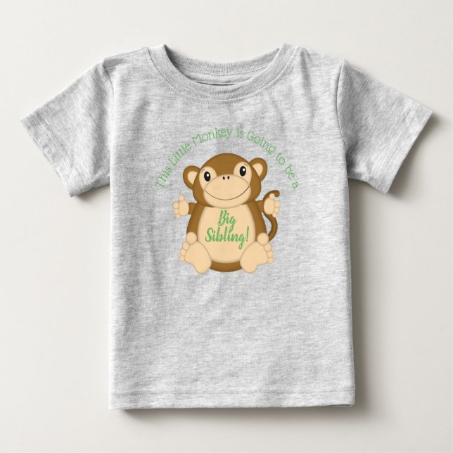 Monkey Baby Shower Jungle T-Shirt (Front)