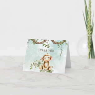 Monkey Baby Shower Thank You Note Cards