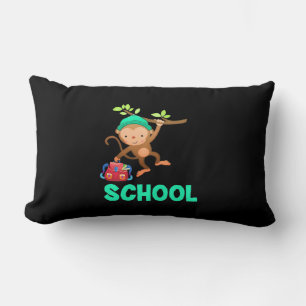 Monkey Back To School Lumbar Pillow