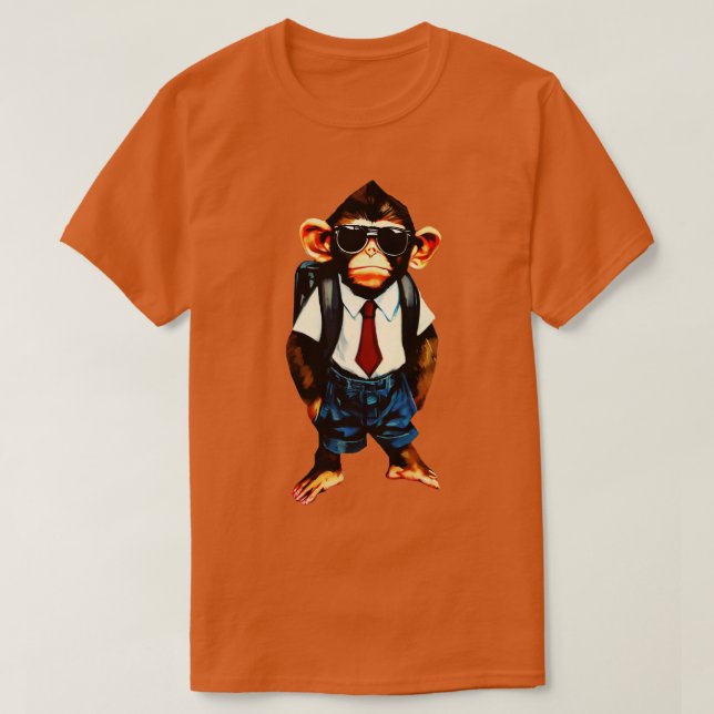 Monkey back to school T-Shirt (Design Front)