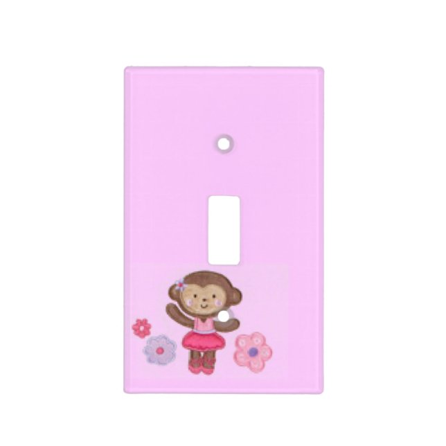 Monkey Ballerina Light Switch Cover (Front)