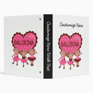Monkey Ballet 3 Ring Binder