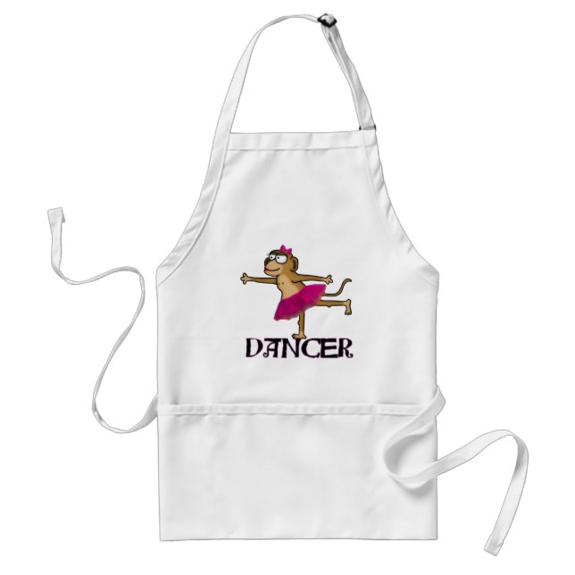 Monkey Ballet Adult Apron (Front)