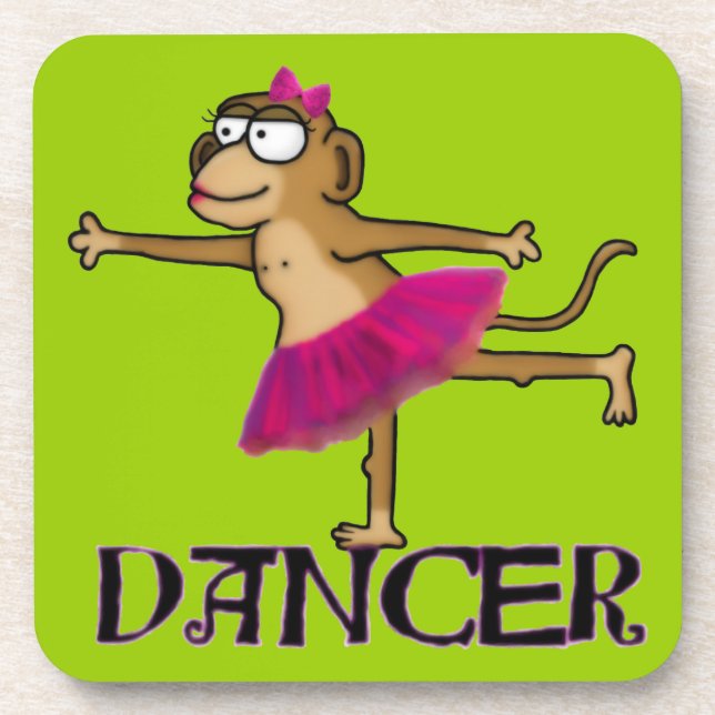 Monkey Ballet Drink Coaster (Front)