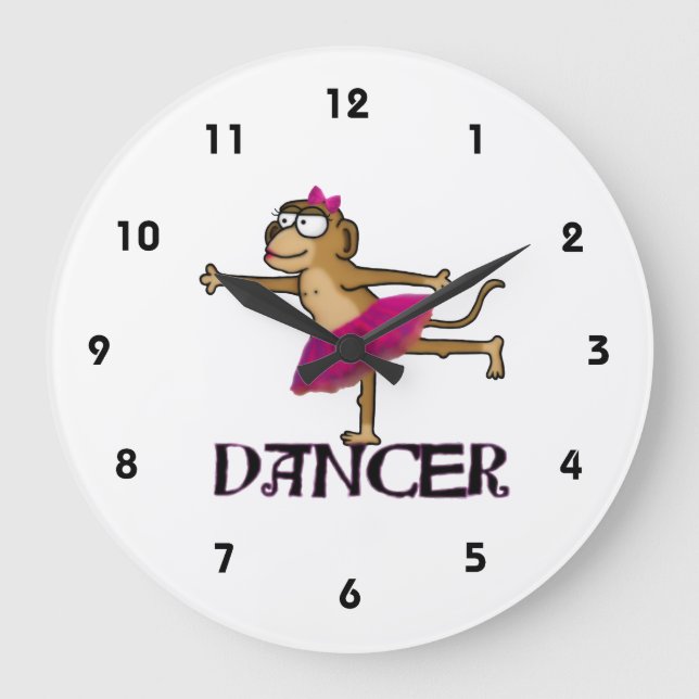 Monkey Ballet Large Clock (Front)