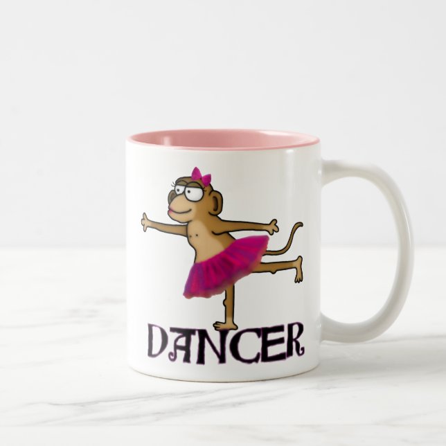 Monkey Ballet Two-Tone Coffee Mug (Right)