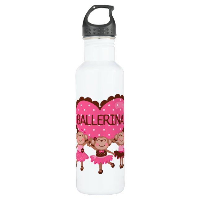 Monkey Ballet Water Bottle (Front)