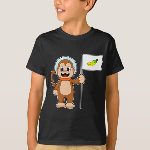 Monkey Banana Astronaut Space T_Shirt