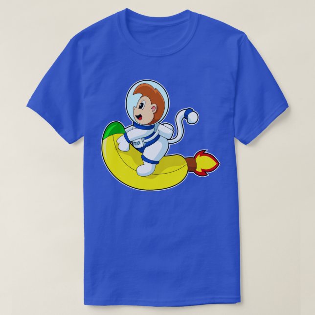 Monkey Banana Astronaut T-Shirt (Design Front)