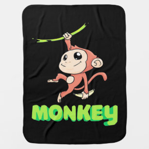 Monkey Banana Baby Blanket