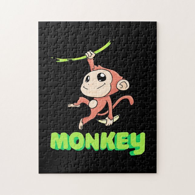 Monkey Banana Jigsaw Puzzle (Vertical)