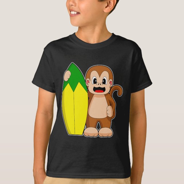 Monkey Banana Surfing T-Shirt (Front)