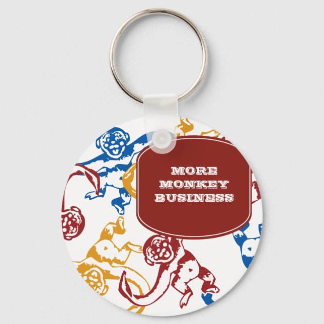 Monkey Barrel Retro Keychain (Front)