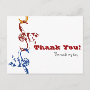 Monkey Barrel Thank You Postcard