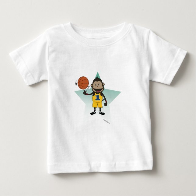 Monkey Basketball- infant shirt (Front)