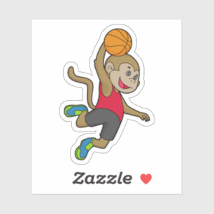 Monkey Basketball player Basketball Sticker