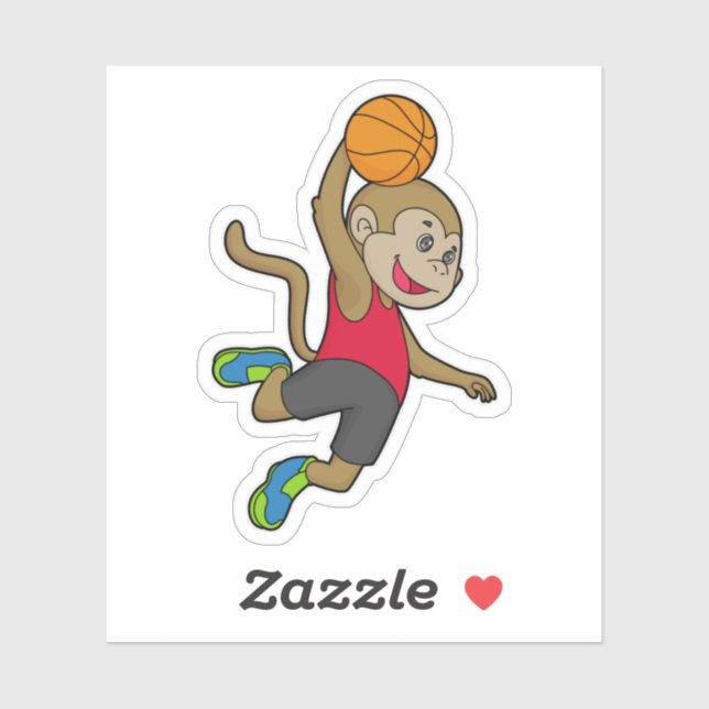 Monkey Basketball player Basketball Sticker (Sheet)