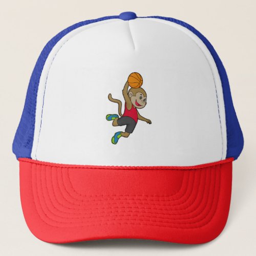 Monkey Basketball player Basketball Trucker Hat