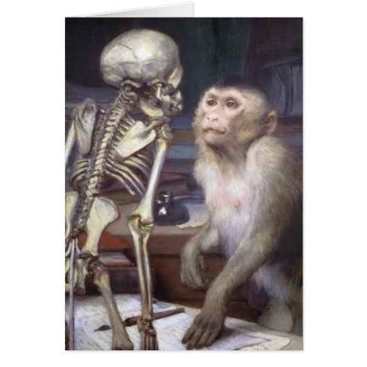 Monkey Before Skeleton (Front)