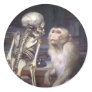 Monkey Before Skeleton Classic Round Sticker