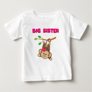 Monkey Big Sister Baby T-Shirt