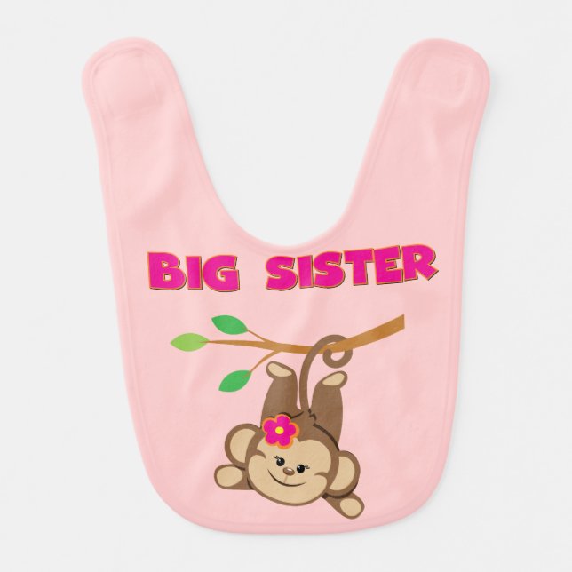 Monkey Big Sister Bib (Front)