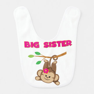 Monkey Big Sister Bib